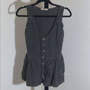 Prairie Underground Black Peplum Top